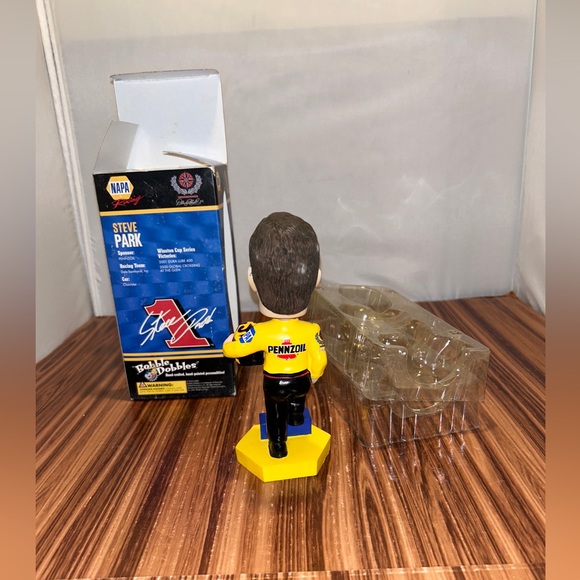 Steve Park Bobblehead Doll NAPA Racing Pennzoil NASCAR NIB Bobble Head NEW - Picture 2 of 9